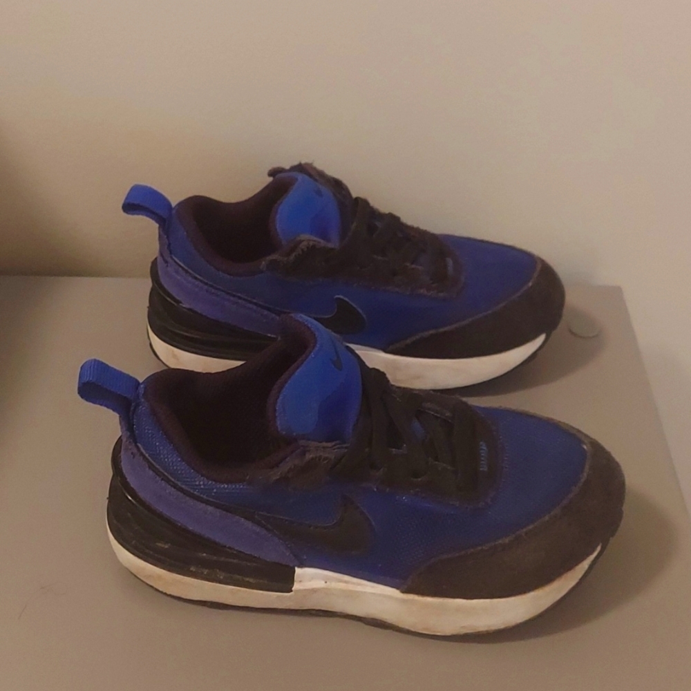 Nike Waffle One Kids Toddler's Size 9c Blue Black Sneakers.